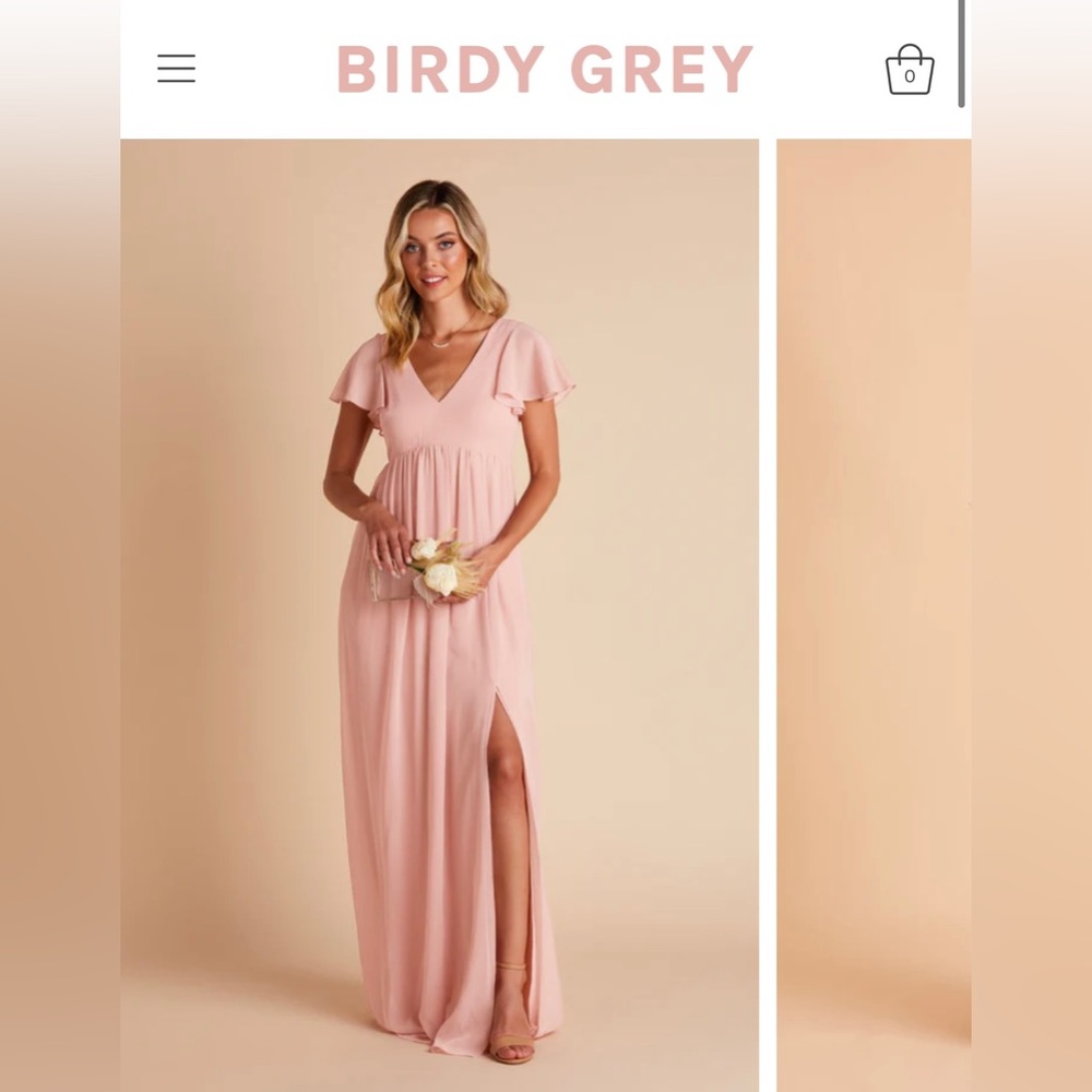 Birdy Grey Hannah empire waist dusty rose dress